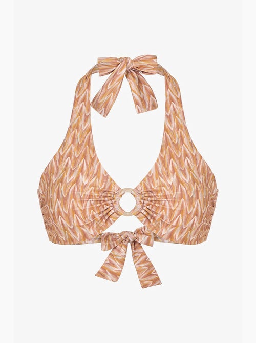 Kacie hot top de bikini con estampado zigzag penti - Kiabi Kacie hot top de bikini con estampado zigzag penti - Kiabi