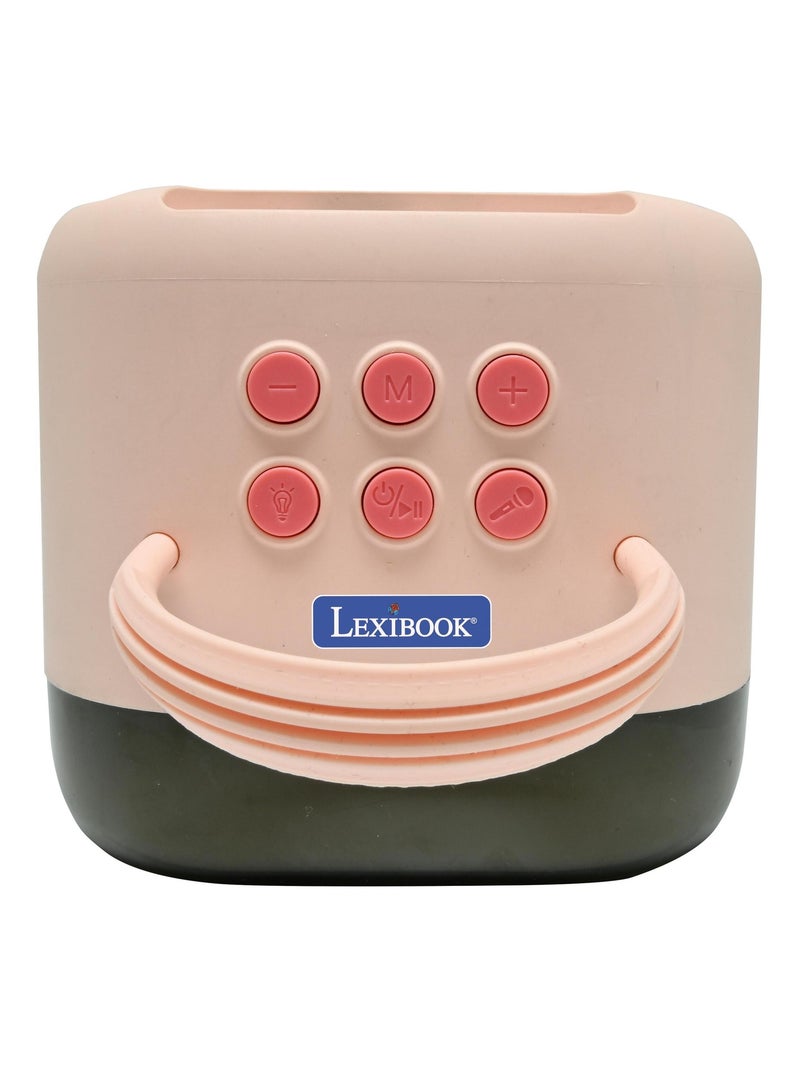 Karaoke Bluetooth rosa con 2 micrófonos inalámbricos Rosa - Kiabi