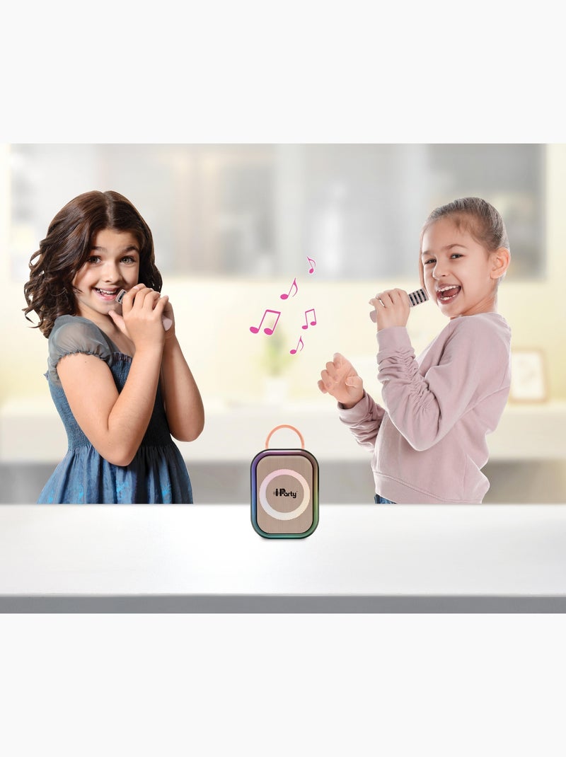 Karaoke Bluetooth rosa con 2 micrófonos inalámbricos Rosa - Kiabi