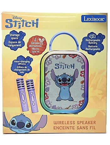 Karaoke Bluetooth Stitch con 2 micrófonos inalámbricos