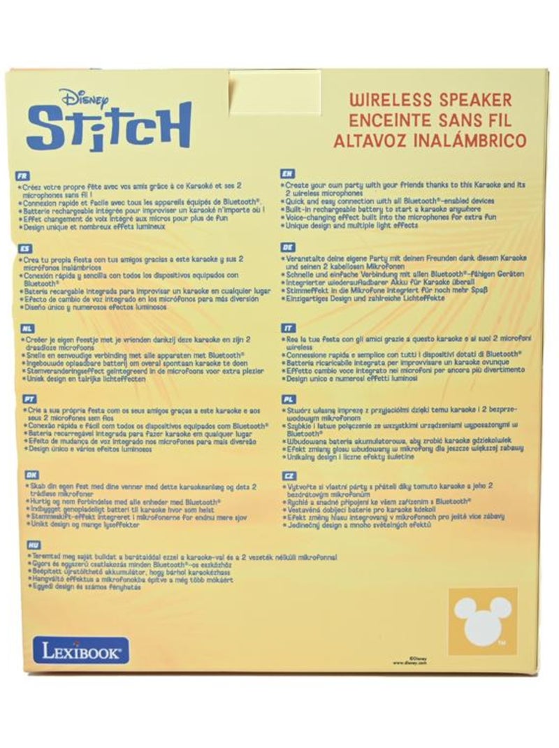 Karaoke Bluetooth Stitch con 2 micrófonos inalámbricos Multicolor - Kiabi