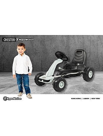 Kart a pedales infantil estilo carreras 3-6 años marcha adelante y atrás seguro