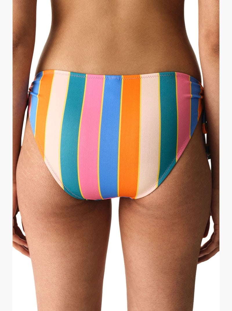 Katelyn ring braga de bikini a rayas de tiro medio penti Azul Naranja - Kiabi