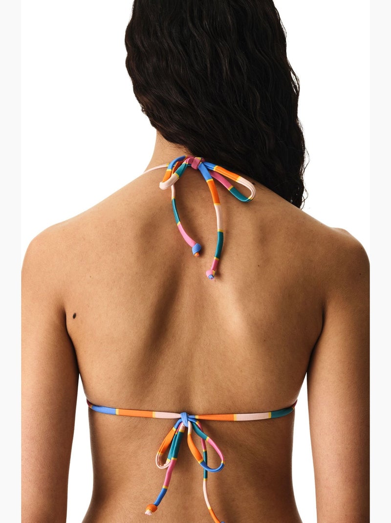 Katelyn top de bikini triangular a rayas penti Azul - Kiabi