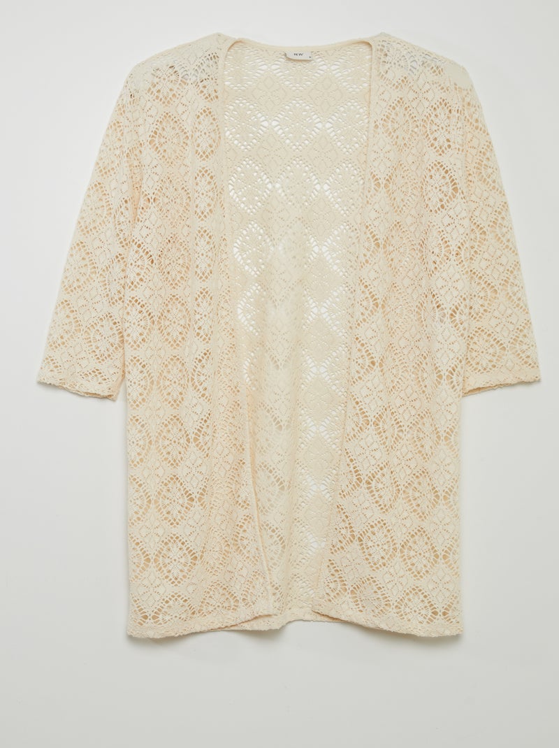 Kimono de croché 'JDY' BEIGE - Kiabi