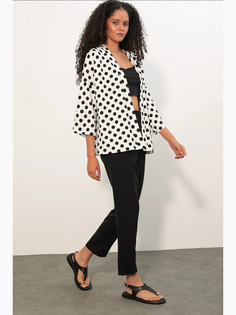 Kimono de playa de lunares bdart Blanco Negro - Kiabi
