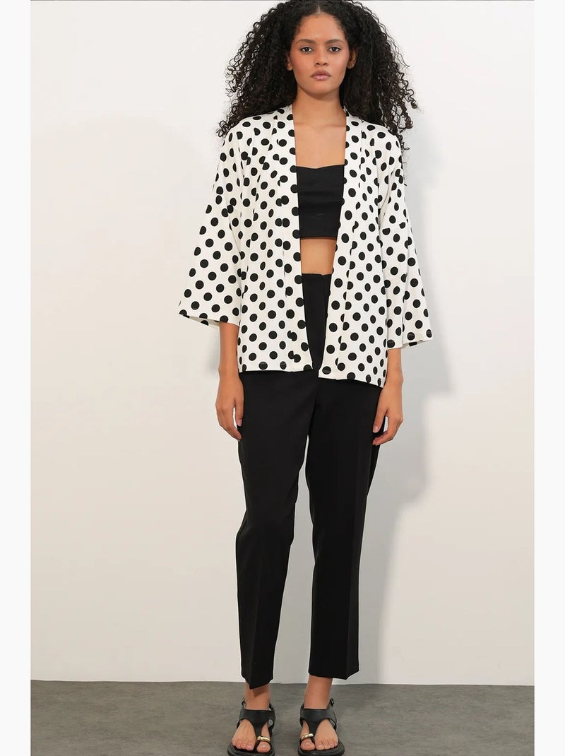Kimono de playa de lunares bdart Blanco Negro - Kiabi