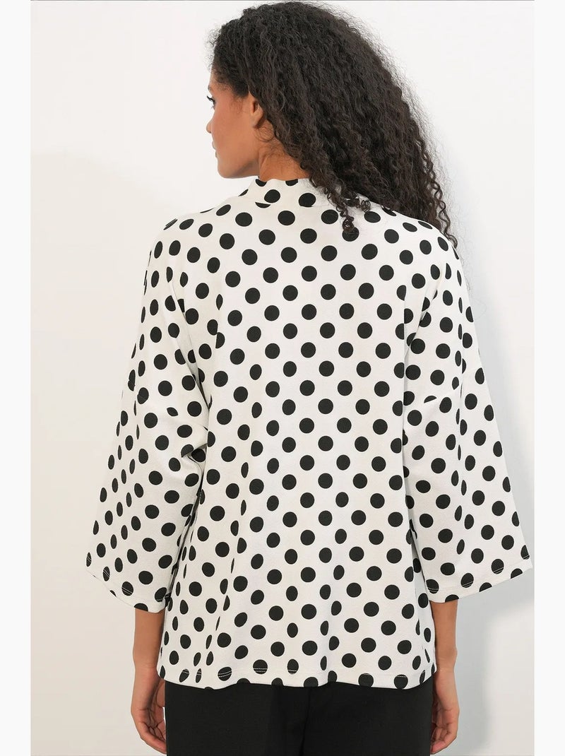 Kimono de playa de lunares bdart Blanco Negro - Kiabi