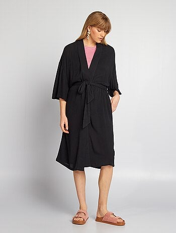 Kimono estampado con cinturón
