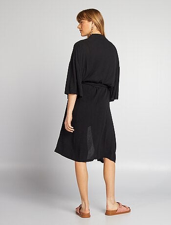 Kimono estampado con cinturón