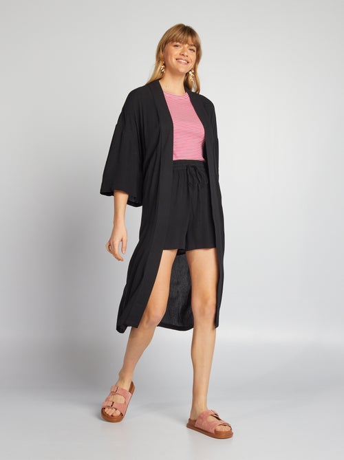 Kimono estampado con cinturón - Kiabi