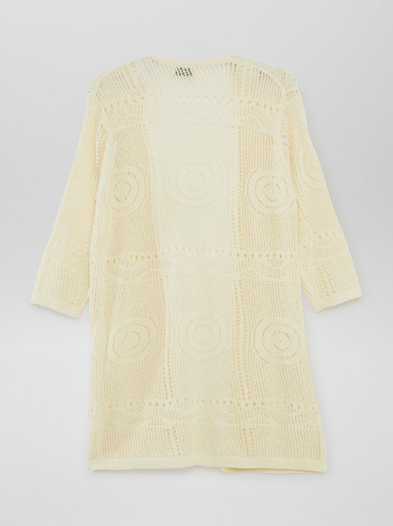 Kimono largo de punto 'JDY' BLANCO - Kiabi