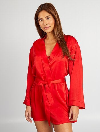 Kimono midi de raso