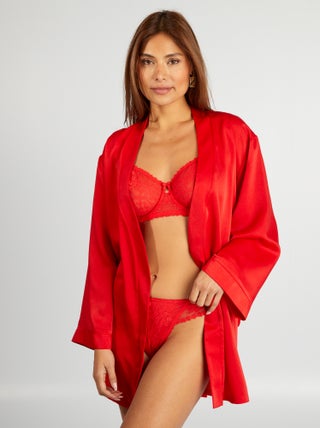Kimono midi de raso