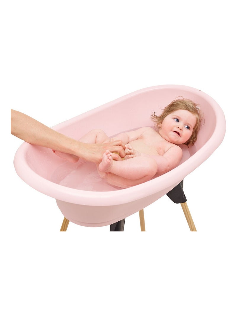 Kit bañera para bebé Thermobaby VASCO con soporte plegable rosa de 3 piezas Rosa - Kiabi
