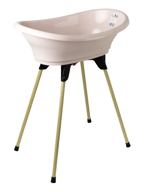 Kit bañera para bebé Thermobaby VASCO con soporte plegable rosa de 3 piezas - Kiabi