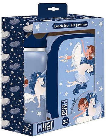 Kit comida 2 piezas pvc unicornio o sirena - cmp