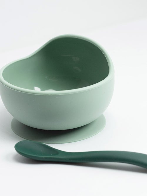 Kit comida silicona bebé - 2 piezas - Kiabi