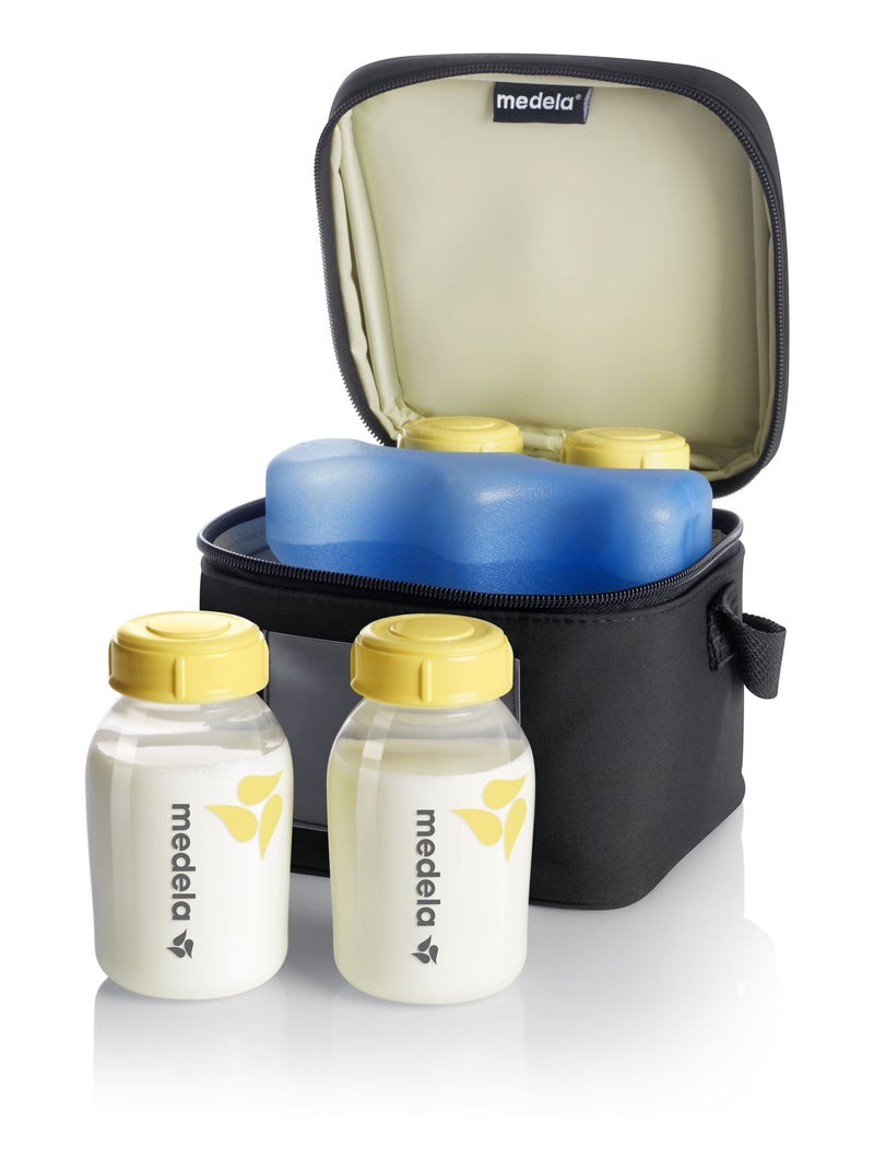 Kit completo de lactancia - Sacaleches manual Harmony Flex™ + Bolsa refrigerante con 4 biberones + Transparente - Kiabi