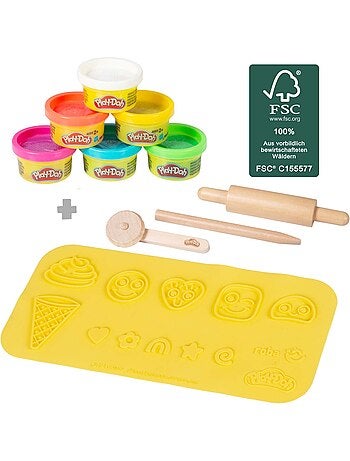 Kit creativo - 6 botes de plastilina + alfombra 3D y accesorios 'roba x Play-Doh'