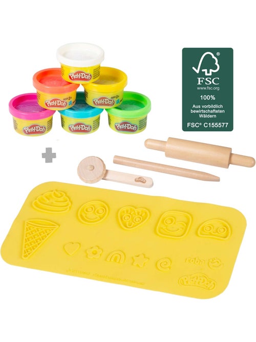 Kit creativo - 6 botes de plastilina + alfombra 3D y accesorios 'roba x Play-Doh' - Kiabi