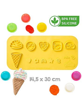 Kit creativo - 6 botes de plastilina + delantal + alfombra y accesorios 'roba x Play-Doh'