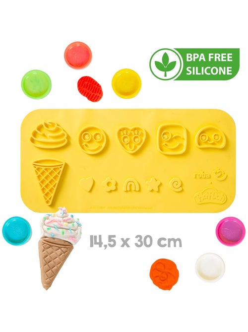 Kit creativo - 6 botes de plastilina + delantal + alfombra y accesorios 'roba x Play-Doh' - Kiabi