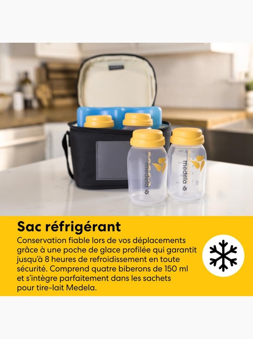 Kit de almacenamiento de leche materna todo en uno medela - 4 biberones de 150 ml, 4 bolsas easy - Kiabi