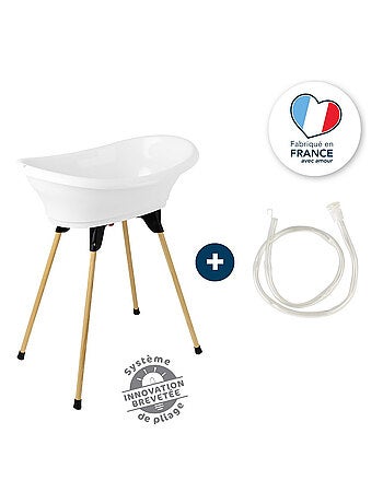 Kit de baño para bebé Thermobaby Vasco con soporte plegable y tubo de desagüe