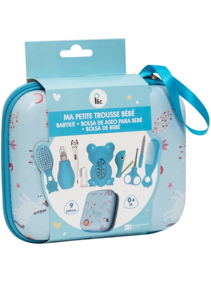 Kit de cuidado para bebé de 9 piezas con accesorios de higiene Azul - Kiabi