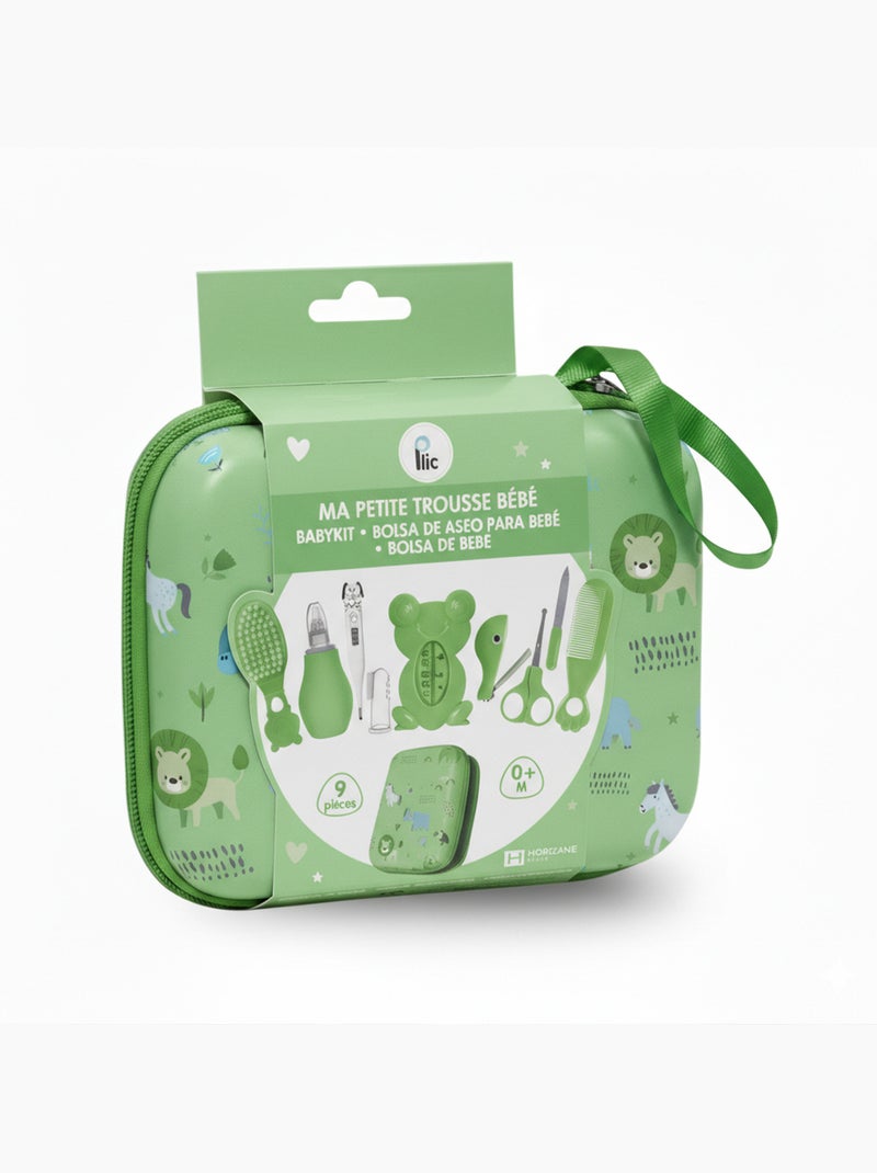 Kit de cuidado para bebé de 9 piezas con accesorios de higiene Verde - Kiabi