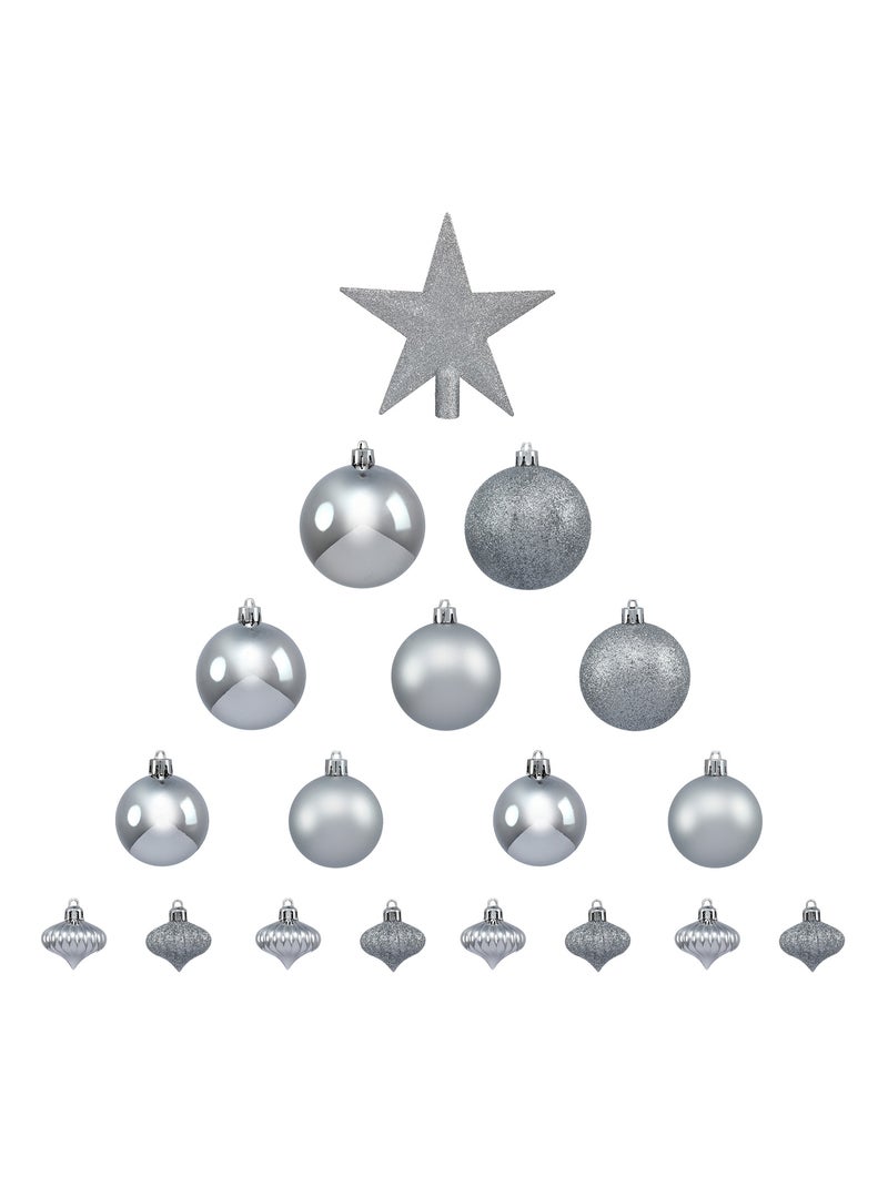 Kit de decoración del árbol de Navidad Plata - Kiabi