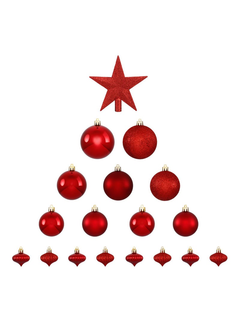 Kit de decoración del árbol de Navidad Rojo - Kiabi