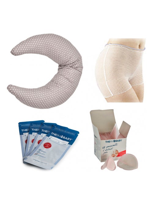 Kit de embarazo y lactancia con cojín Thermobaby, 5 pañales y bolsitas - Kiabi Kit de embarazo y lactancia con cojín Thermobaby, 5 pañales y bolsitas - Kiabi