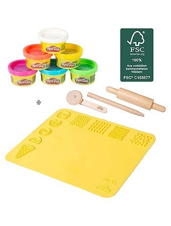 Kit de manualidades - 6 botes de plastilina + alfombra y accesorios 'roba x Play-Doh'