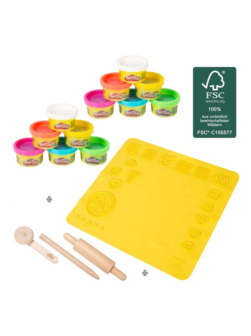 Kit de manualidades + 12 botes de plastilina + alfombra y accesorios 'roba x Play-Doh' - Kiabi