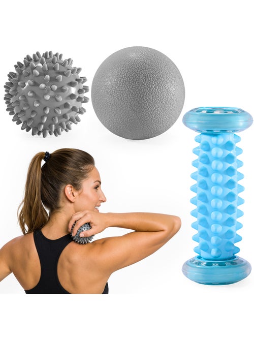 Kit de masaje 3 en 1 hypermotion para relajación y recuperación muscular - Kiabi Kit de masaje 3 en 1 hypermotion para relajación y recuperación muscular - Kiabi
