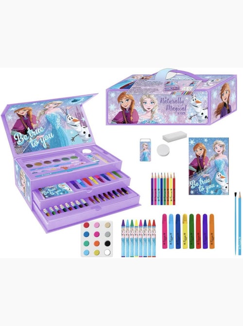 Kit de papelería - Frozen - Elsa, Anna y Olaf - Estuche, rotuladores y lápices - Kiabi