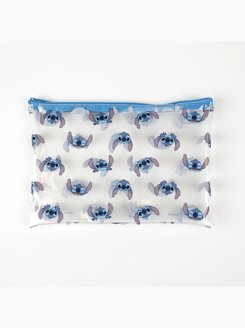 Kit de papelería - Stitch - Disney - Estuche transparente - Cuaderno, lápices y accesorios escolares Azul - Kiabi