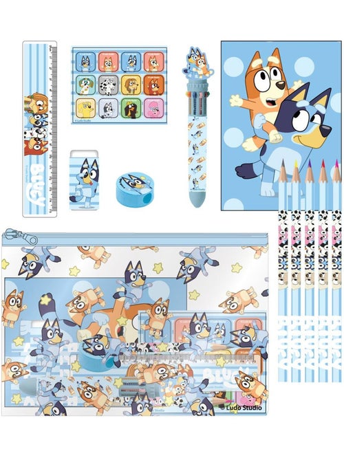 Kit de papelería escolar - Bingo y Bluey - Kiabi