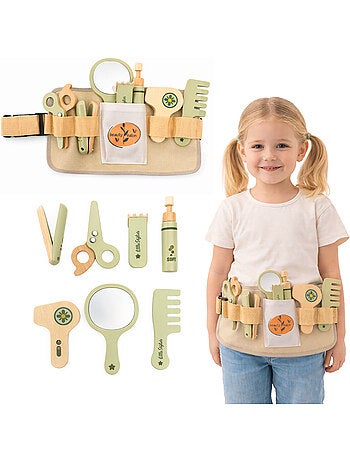 Kit de peluquería de madera mamabrum con 8 accesorios
