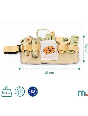 Kit de peluquería de madera mamabrum con 8 accesorios