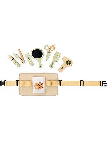 Kit de peluquería de madera mamabrum con 8 accesorios