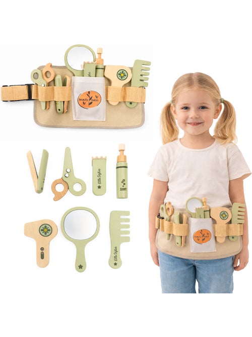 Kit de peluquería de madera mamabrum con 8 accesorios - Kiabi