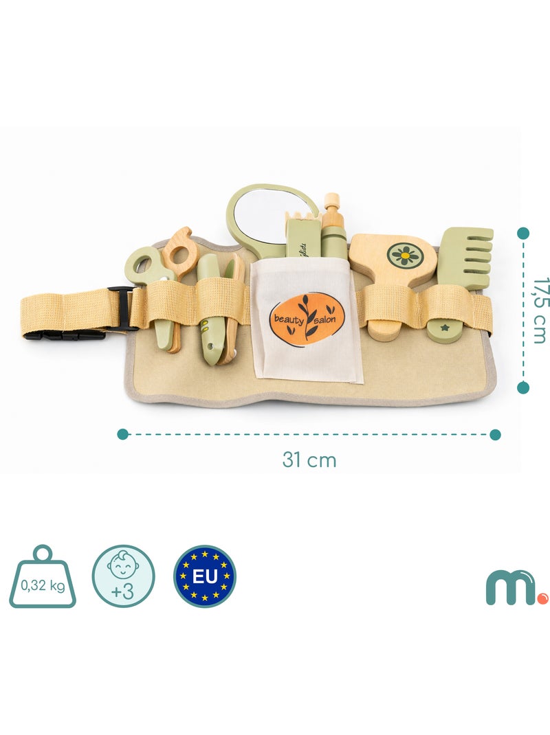 Kit de peluquería de madera mamabrum con 8 accesorios Beige - Kiabi