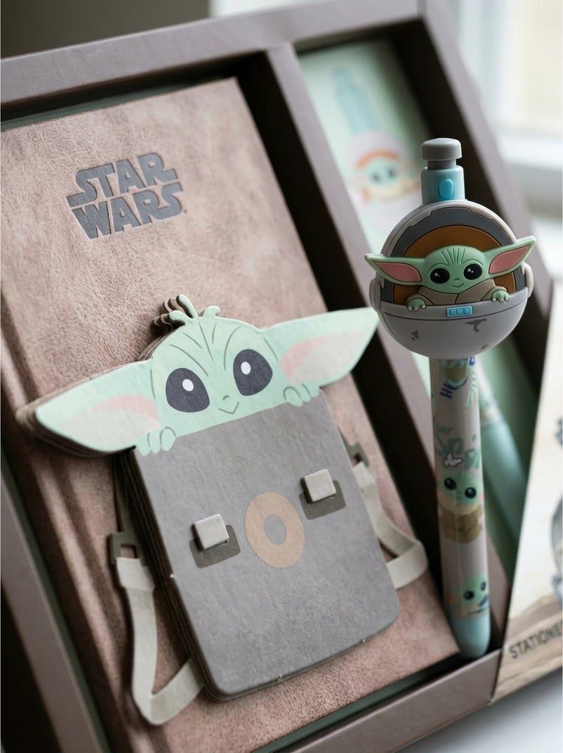 Kit libreta y bolígrafo grogu baby yoda the mandalorian Verde - Kiabi