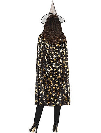 Kit o Disfraz de Bruja: Gorro y Capa 110 cm