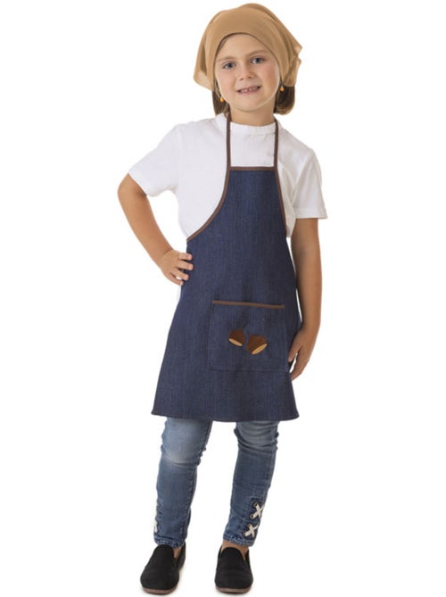 Kit o Disfraz de Castañera Jeans: Delantal y Pañuelo - Kiabi