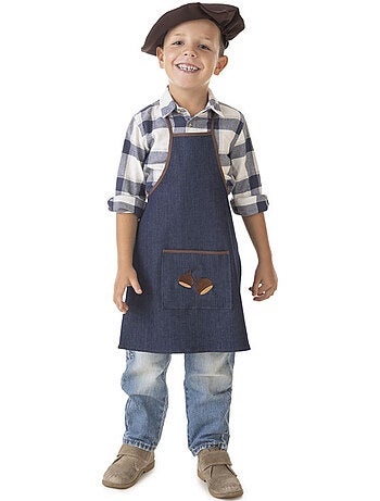 Kit o Disfraz de Castañero Jeans: Delantal y Boina