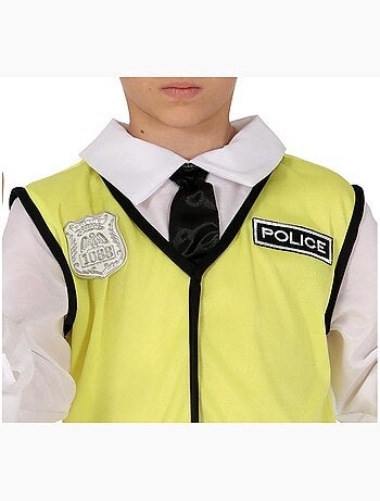Kit o Disfraz de Policía: Chaleco, Gorro y Camisa